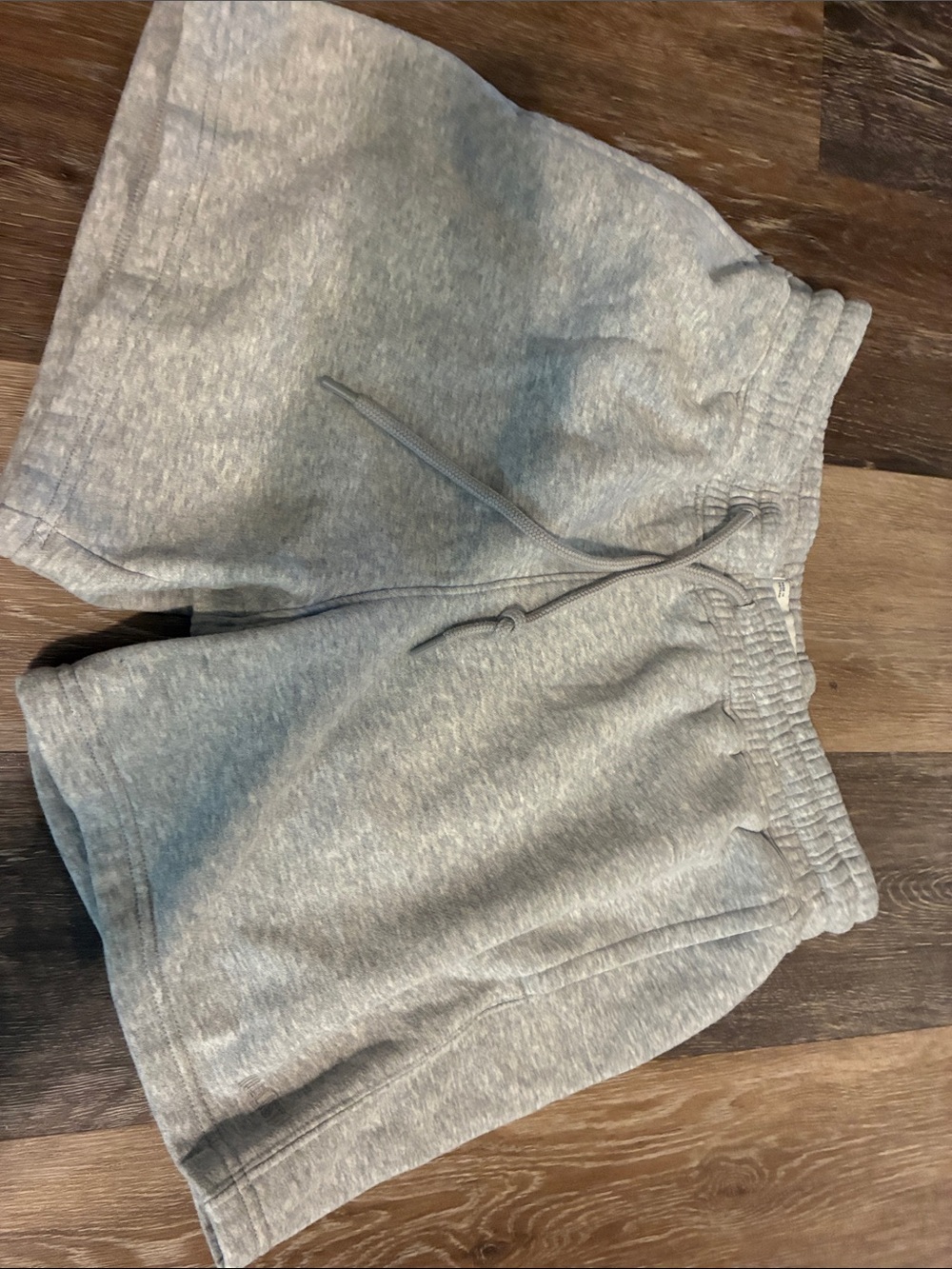 Men's Hollister Heather Gray Fleece Drawstring Shorts